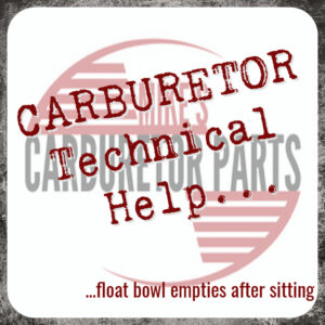 Float Bowl Empties when Sitting