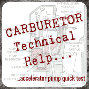 Accelerator Pump Quick Test