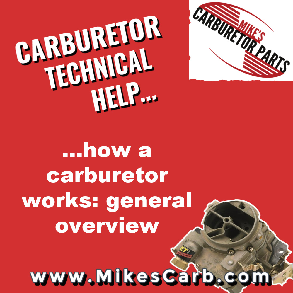 How a carburetor works: general overview