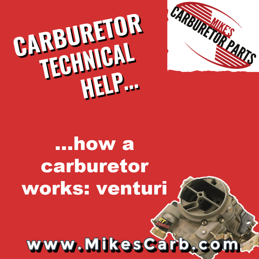 How a carburetor works: the venturi