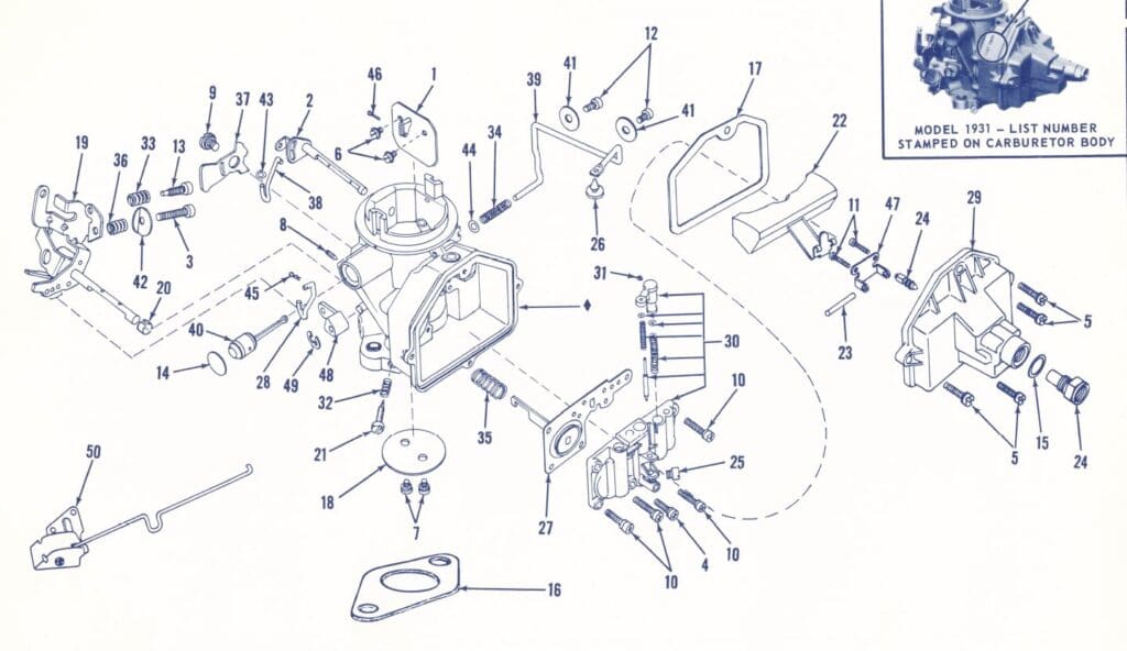Holley 1931 Exploded View